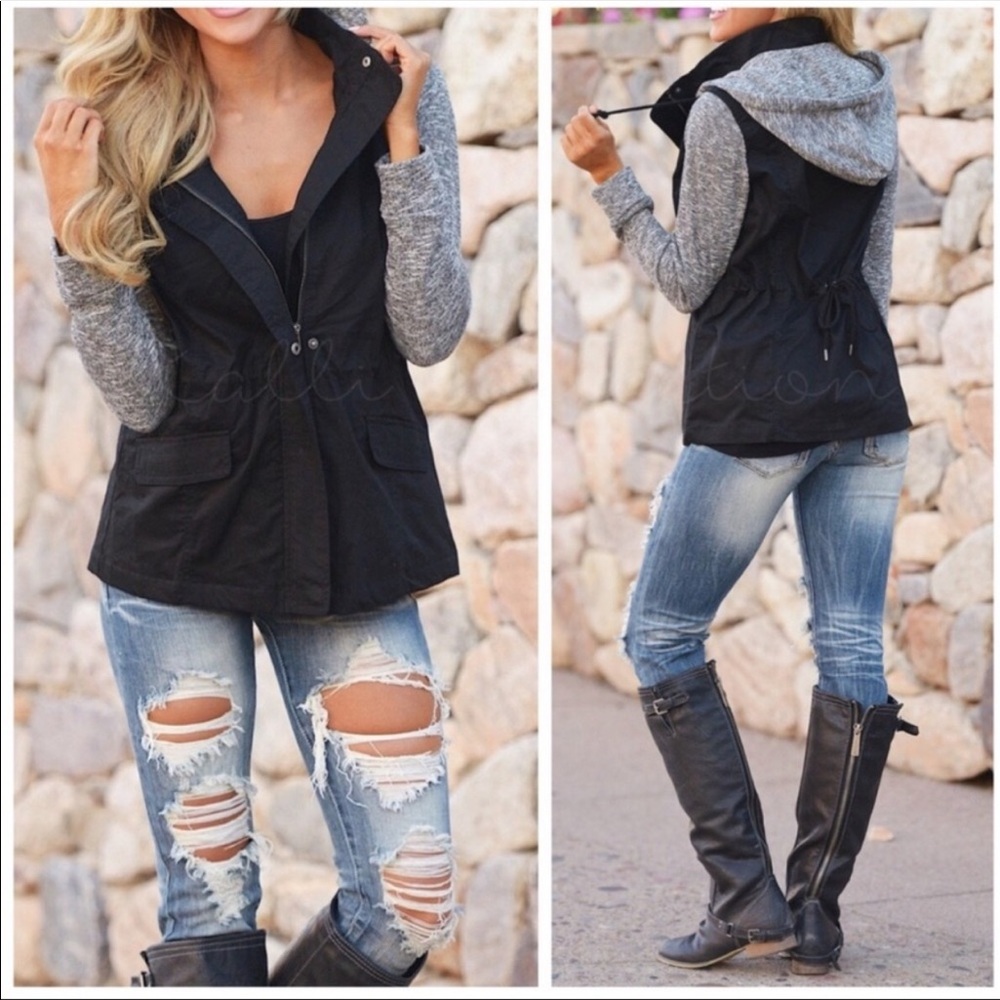 ADORABLE Black and Grey Jacket